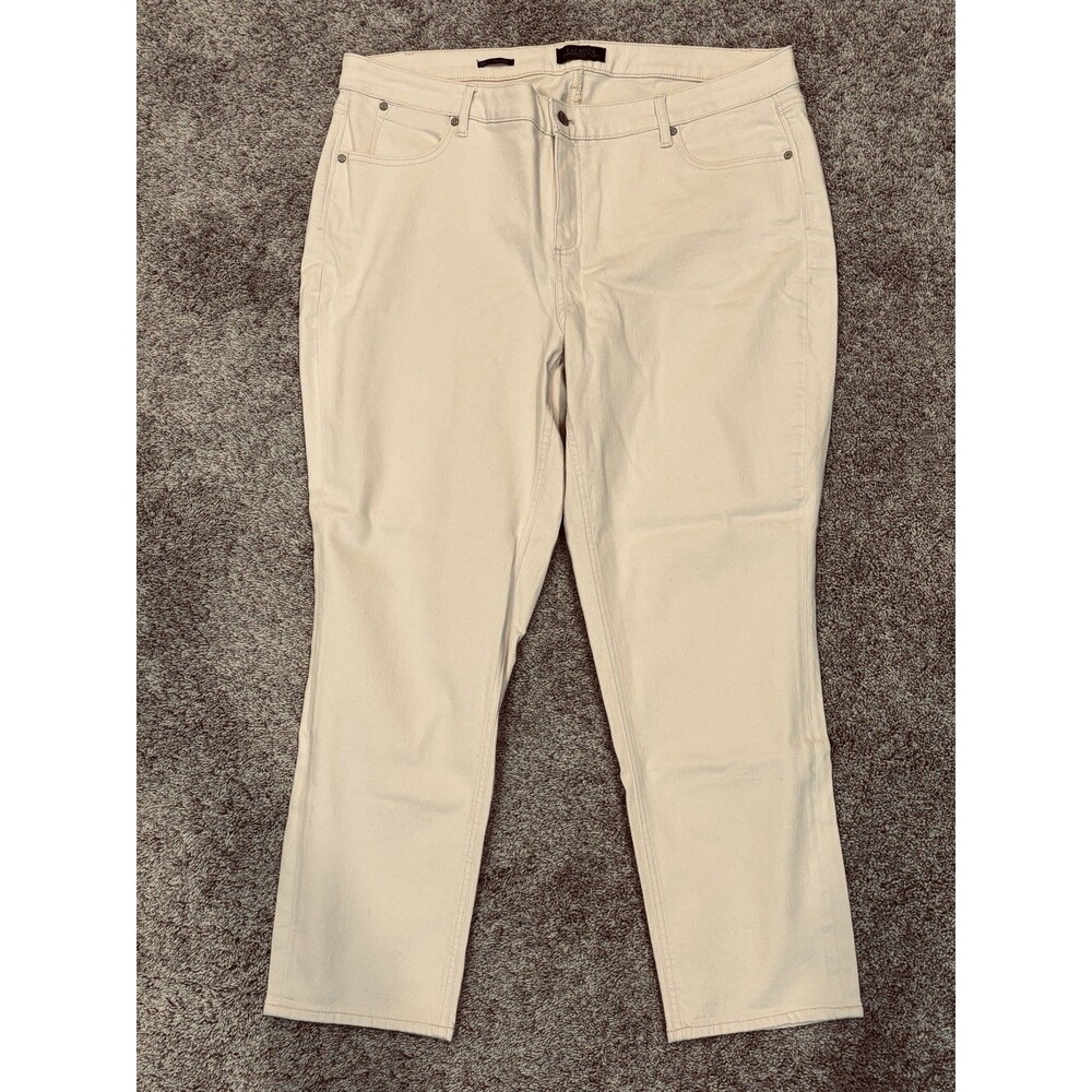 Talbots Women’s Flawless Slim Ankle Jeans Sz 20W plus Stretch White 5 Pockets